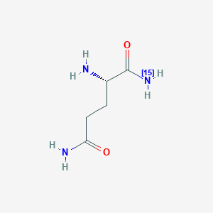 molecular formula C5H11N3O2 B12948681 (2S)-2-aminopentanedi(15N)amide 