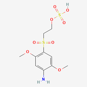 molecular formula C10H15NO8S2 B1294871 2-((4-氨基-2,5-二甲氧苯基)磺酰基)乙基氢硫酸盐 CAS No. 26672-24-2
