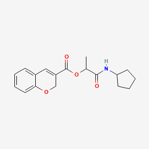 [1-(cyclopentylamino)-1-oxopropan-2-yl] 2H-chromene-3-carboxylate