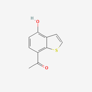 molecular formula C10H8O2S B12948733 1-(4-Hydroxybenzo[b]thiophen-7-yl)ethan-1-one 