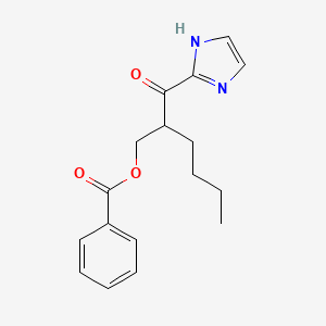 molecular formula C17H20N2O3 B12948752 2-(1H-Imidazole-2-carbonyl)hexyl benzoate 