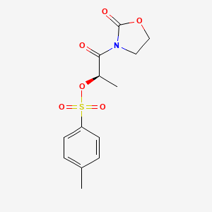 molecular formula C13H15NO6S B12948786 (R)-1-Oxo-1-(2-oxooxazolidin-3-yl)propan-2-yl 4-methylbenzenesulfonate 