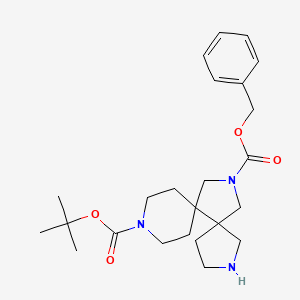 2,9,13-Triazadispiro[4.0.5.3]tetradecane-9,13-dicarboxylic acid, 9-(1,1-dimethylethyl) 13-(phenylmethyl) ester