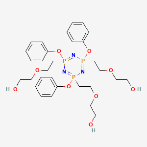 2-[2-[4,6-Bis[2-(2-hydroxyethoxy)ethyl]-2,4,6-triphenoxy-1,3,5-triaza-2lambda5,4lambda5,6lambda5-triphosphacyclohexa-1,3,5-trien-2-yl]ethoxy]ethanol