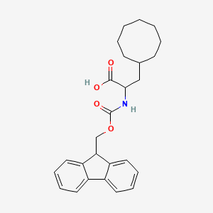 molecular formula C26H31NO4 B12948854 2-((((9H-Fluoren-9-yl)methoxy)carbonyl)amino)-3-cyclooctylpropanoic acid 