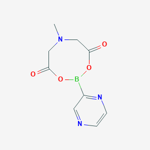 molecular formula C9H10BN3O4 B12948858 6-Methyl-2-(pyrazin-2-yl)-1,3,6,2-dioxazaborocane-4,8-dione 