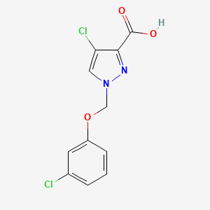 4-Chloro-1-((3-chlorophenoxy)methyl)-1H-pyrazole-3-carboxylic acid