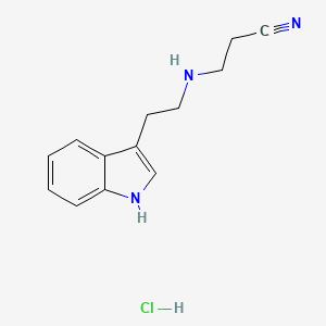 molecular formula C13H16ClN3 B12948891 3-((2-(1H-Indol-3-yl)ethyl)amino)propanenitrile hydrochloride 