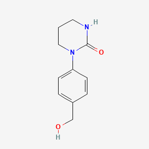 molecular formula C11H14N2O2 B12948927 1-(4-(Hydroxymethyl)phenyl)tetrahydropyrimidin-2(1H)-one 