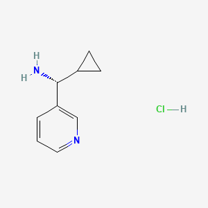 molecular formula C9H13ClN2 B12948972 (R)-Cyclopropyl(pyridin-3-yl)methanamine hydrochloride 