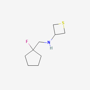 N-((1-Fluorocyclopentyl)methyl)thietan-3-amine