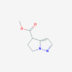 molecular formula C8H10N2O2 B12949022 Methyl 5,6-dihydro-4H-pyrrolo[1,2-b]pyrazole-4-carboxylate 