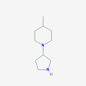 molecular formula C10H20N2 B12949034 4-Methyl-1-pyrrolidin-3-ylpiperidine 