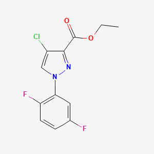 molecular formula C12H9ClF2N2O2 B12949070 Ethyl 4-chloro-1-(2,5-difluorophenyl)-1H-pyrazole-3-carboxylate 