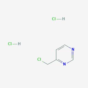 molecular formula C5H7Cl3N2 B12949075 4-(Chloromethyl)pyrimidine dihydrochloride 