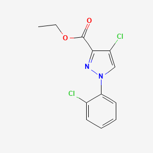 molecular formula C12H10Cl2N2O2 B12949080 Ethyl 4-chloro-1-(2-chlorophenyl)-1H-pyrazole-3-carboxylate 