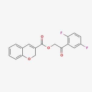 molecular formula C18H12F2O4 B12949102 2-(2,5-Difluorophenyl)-2-oxoethyl 2H-chromene-3-carboxylate 