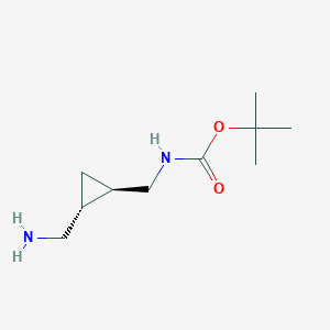 molecular formula C10H20N2O2 B12949144 Rel-tert-butyl (((1R,2R)-2-(aminomethyl)cyclopropyl)methyl)carbamate CAS No. 1903427-97-3