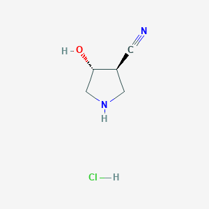 Rel-(3R,4R)-4-hydroxypyrrolidine-3-carbonitrile hydrochloride