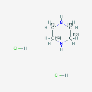 molecular formula C4H12Cl2N2 B12949239 Piperazine-13C4 Dihydrochloride 