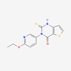 molecular formula C13H11N3O2S2 B12949258 Thieno[3,2-d]pyrimidin-4(1H)-one, 3-(6-ethoxy-3-pyridinyl)-2,3-dihydro-2-thioxo- 