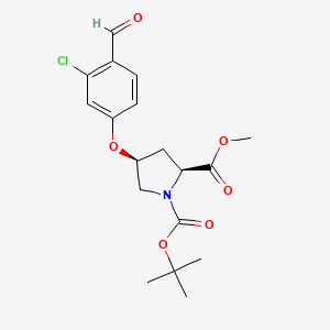 1-(tert-Butyl) 2-methyl (2S,4S)-4-(3-chloro-4-formylphenoxy)pyrrolidine-1,2-dicarboxylate