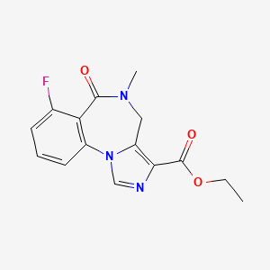 Ethyl 7-fluoro-5-methyl-6-oxo-5,6-dihydro-4H-benzo[f]imidazo[1,5-a][1,4]diazepine-3-carboxylate