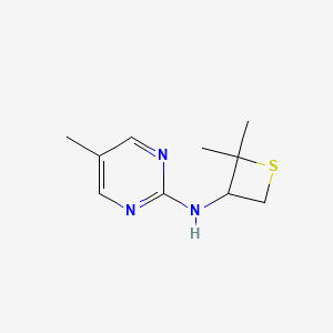 molecular formula C10H15N3S B12949326 N-(2,2-Dimethylthietan-3-yl)-5-methylpyrimidin-2-amine 