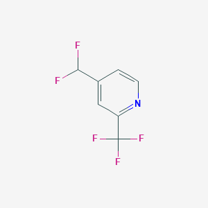 molecular formula C7H4F5N B12949327 4-(Difluoromethyl)-2-(trifluoromethyl)pyridine CAS No. 1804933-87-6