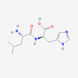 molecular formula C12H20N4O3 B12949328 L-Leucyl-D-histidine CAS No. 38062-71-4