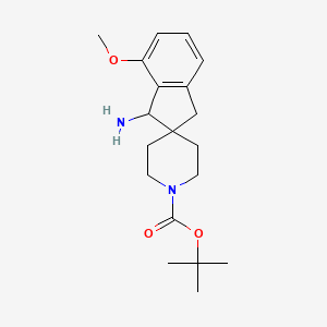 tert-Butyl 1-amino-7-methoxy-1,3-dihydrospiro[indene-2,4'-piperidine]-1'-carboxylate