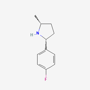 molecular formula C11H14FN B12949362 (2R,5R)-2-(4-Fluorophenyl)-5-methylpyrrolidine 