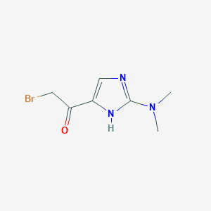 molecular formula C7H10BrN3O B12949382 2-Bromo-1-[2-(dimethylamino)-1H-imidazol-5-yl]ethan-1-one CAS No. 88723-62-0