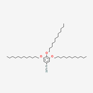 molecular formula C44H78O3 B12949392 1,2,3-Tris(dodecyloxy)-5-ethynylbenzene 