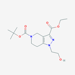 5-(tert-Butyl) 3-ethyl 1-(2-hydroxyethyl)-1,4,6,7-tetrahydro-5H-pyrazolo[4,3-c]pyridine-3,5-dicarboxylate