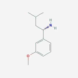 molecular formula C12H19NO B12949423 (S)-1-(3-Methoxyphenyl)-3-methylbutan-1-amine 