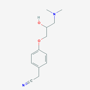 molecular formula C13H18N2O2 B12949452 2-(4-(3-(Dimethylamino)-2-hydroxypropoxy)phenyl)acetonitrile 