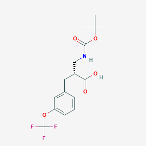 molecular formula C16H20F3NO5 B12949454 (R)-3-((tert-Butoxycarbonyl)amino)-2-(3-(trifluoromethoxy)benzyl)propanoic acid 