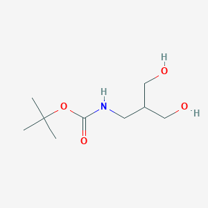 molecular formula C9H19NO4 B12949465 tert-Butyl (3-hydroxy-2-(hydroxymethyl)propyl)carbamate 