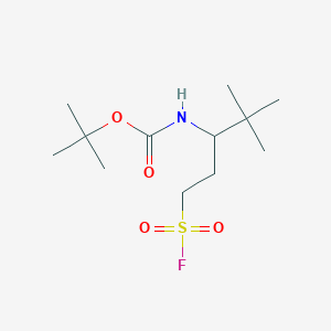 molecular formula C12H24FNO4S B12949500 tert-Butyl (1-(fluorosulfonyl)-4,4-dimethylpentan-3-yl)carbamate 