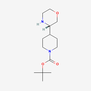 molecular formula C14H26N2O3 B12949506 tert-Butyl (S)-4-(morpholin-3-yl)piperidine-1-carboxylate 