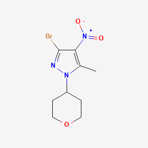 3-Bromo-5-methyl-4-nitro-1-(tetrahydro-2H-pyran-4-yl)-1H-pyrazole