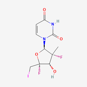 1-((2R,3R,4S,5R)-3,5-Difluoro-4-hydroxy-5-(iodomethyl)-3-methyltetrahydrofuran-2-yl)pyrimidine-2,4(1H,3H)-dione