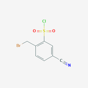 2-(Bromomethyl)-5-cyanobenzenesulfonyl chloride