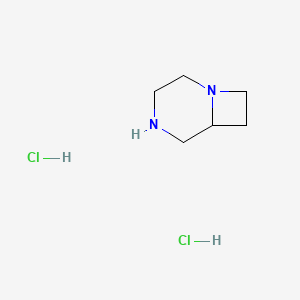 molecular formula C6H14Cl2N2 B12949593 1,4-Diazabicyclo[4.2.0]octane dihydrochloride 