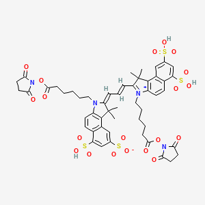 molecular formula C51H54N4O20S4 B12949600 Cy3.5 dise(tetra so3) 