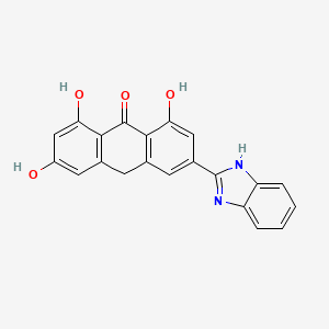 9(10H)-Anthracenone, 3-(1H-benzimidazol-2-yl)-1,6,8-trihydroxy-