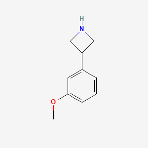 molecular formula C10H13NO B12949617 3-(3-Methoxyphenyl)azetidine 