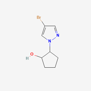 molecular formula C8H11BrN2O B12949643 2-(4-Bromo-1H-pyrazol-1-yl)cyclopentan-1-ol 