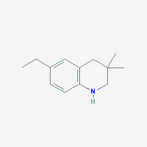 molecular formula C13H19N B12949664 6-Ethyl-3,3-dimethyl-1,2,3,4-tetrahydroquinoline 